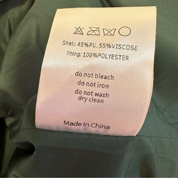 Peppermayo Exclusive - In My Natural Element PU Jacket - Dark Forest Size 4 - Picture 8 of 9